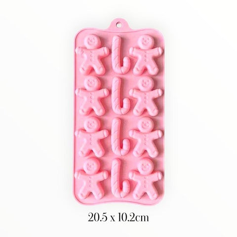 Gingerbread Figure and Candy Cane Mould 20.5 x10.2 cm