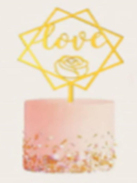 Gold Love Cake Topper