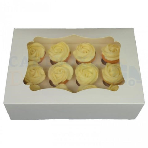 Mini White Cupcake Box Holds 12