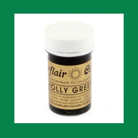 Sugarflair Spectral Paste Colour - Holly Green 25g []