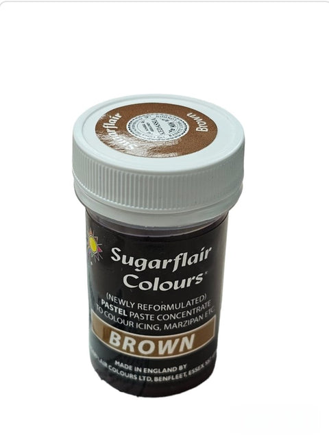 Sugarflair Pastel Paste Colour - Brown 25g