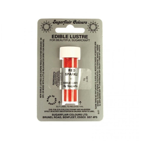 Sugarflair Edible Lustre - Red Sparkle 2g []