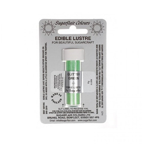 Sugarflair Edible Lustre - Glitter Green 2g []