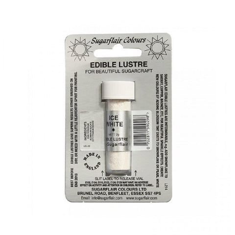 Sugarflair Edible Lustre - Ice White 2g []