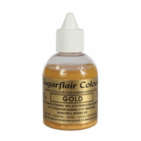 Sugarflair Glitter Airbrush - Gold 60ml []