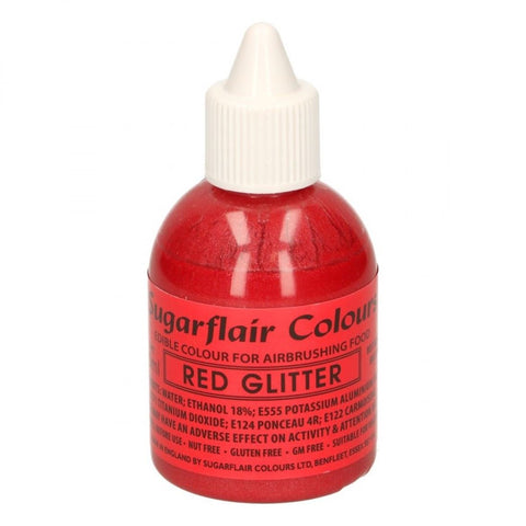 Sugarflair Glitter Airbrush - Red 60ml []