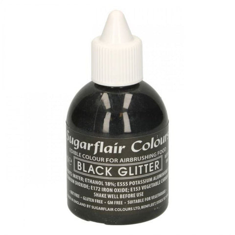 Sugarflair Glitter Airbrush - Black 60ml []