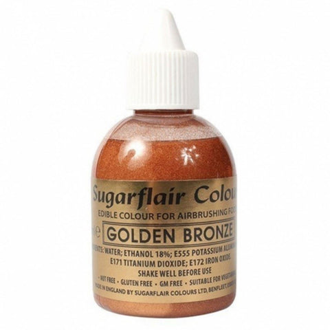 Sugarflair Spectral Paste Golden Bronze 60ml  – Vibrant, Highly Concentrated Gel Food Colouring for Cake Decorating | Perfect for Buttercream, Fondant, Chocolate  |Vegan-Friendly