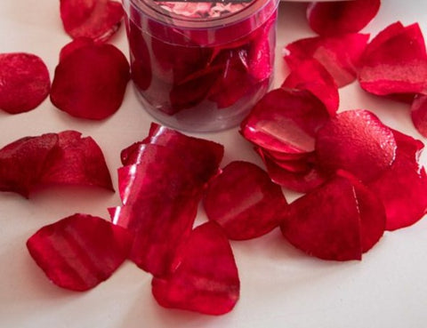 Crystal Candy Rose Petals - Red (no gold) 10g