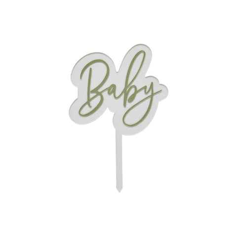 SAGE 'BABY' ACRYLIC CAKE TOPPER