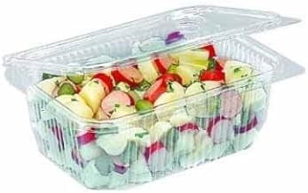 600ml Rectangular Hinged PET Container pack of 50