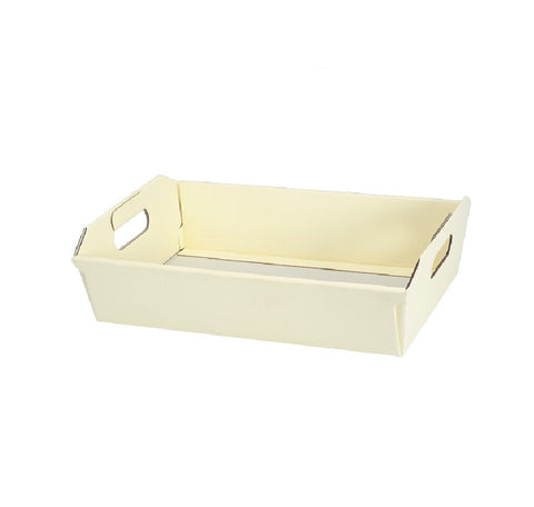 Ivory Silk Hamper Basket (400x300x120mm)