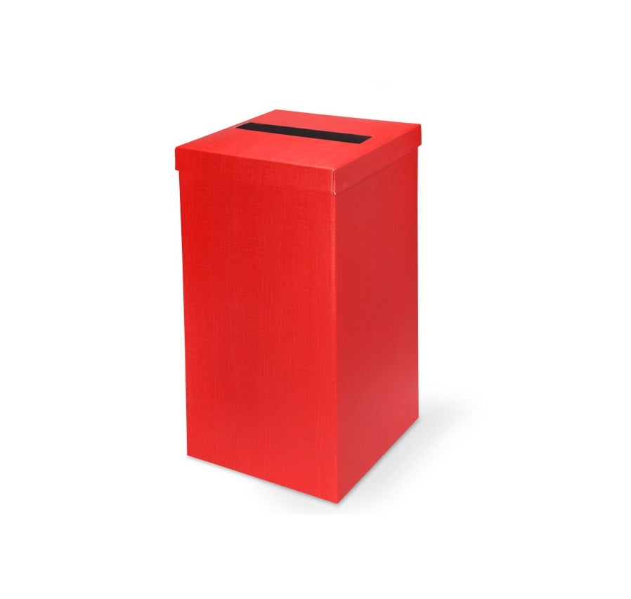 RED SILK SQUARE POST BOX WITH LID – SUGARSHACK