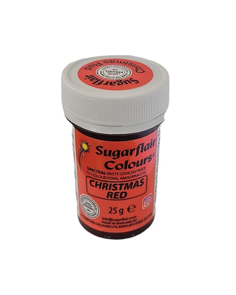 Sugarflair Spectral Paste Colour - Christmas Red 25g