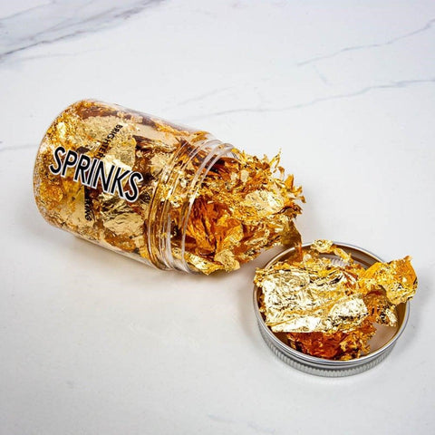 Premium Gold Leaf Flakes in a Jar - SPRINKS