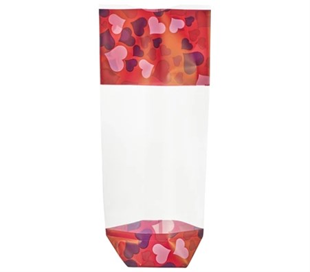 100 x 220mm Valentine Cello Bag (Pack of 10)