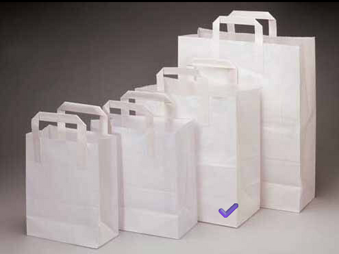 Medium White Paper Bags x25