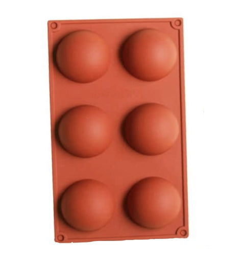 Half Sphere Silicone Mould - 6 cavity