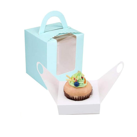 Single Blue Cupcake Box (1pc)