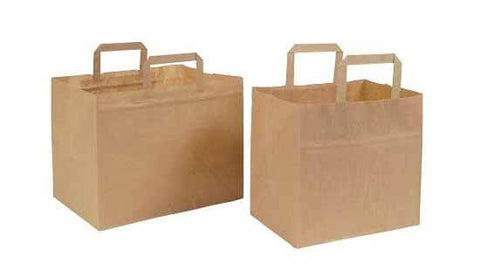 Large Brown Wide Base Carrier Bags (Pack of 25)