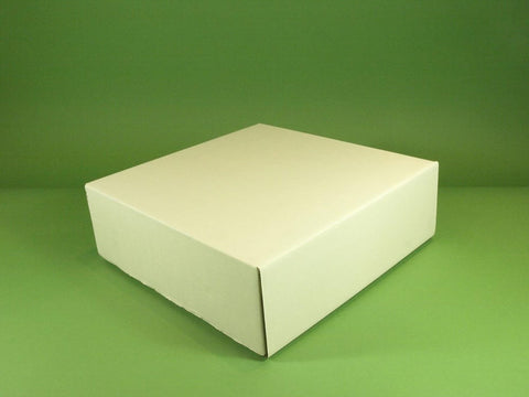 10" x 10" x 3" Corrugated Cake Box - White (Pack of 10)