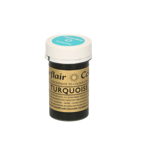 Sugarflair Spectral Paste Colour - Turquoise 25g - SUGARSHACK