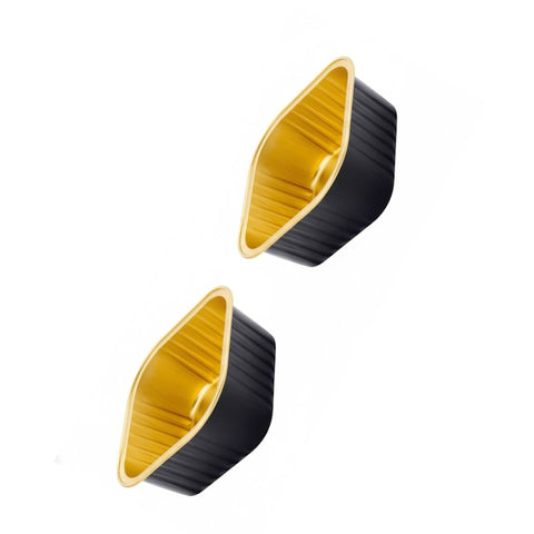 125ml Black N Gold 70x70x24mm Baking Foil Tubs 1x100