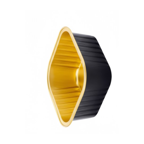 125ml Black N Gold 70x70x24mm Baking Foil Tubs 1x100