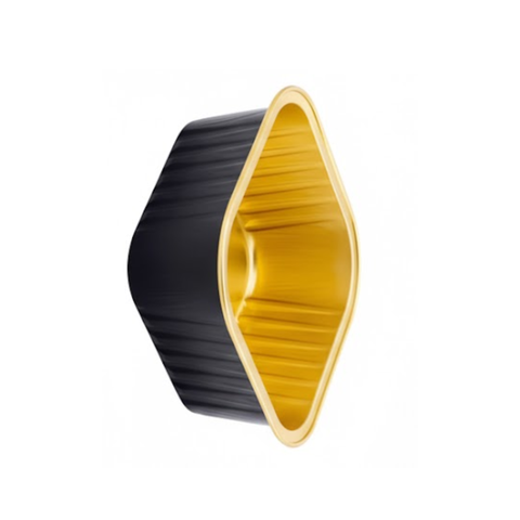 125ml Black N Gold 70x70x24mm Baking Foil Tubs 1x100