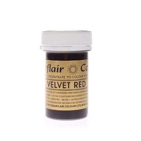Sugarflair Spectral Paste Colour - Velvet Red 25g - SUGARSHACK