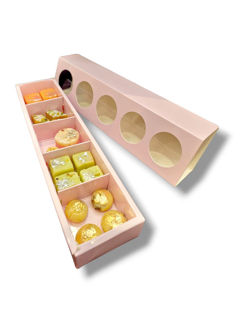 Large Sweet / Treat Box, Holds 10 - Blossom Pink