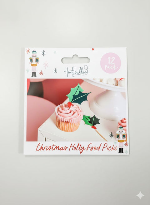 Holly Food Picks (Pack of 12)