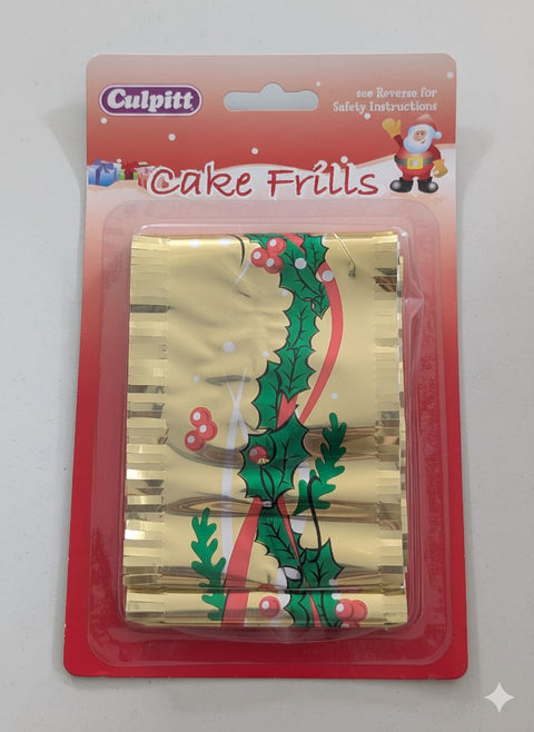 Red Christmas Cake Frill