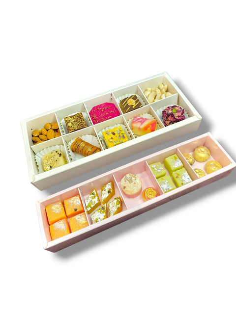 Large Sweet / Treat Box, Holds 10 - White