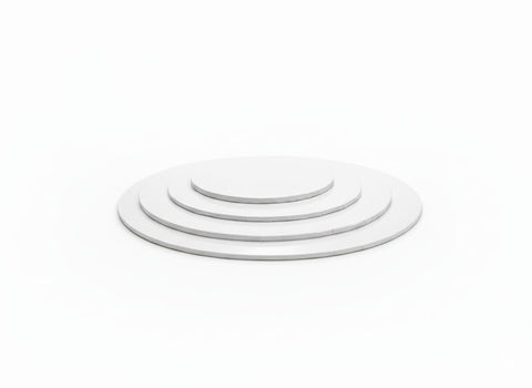 PBP Round Slim MDF Cake Board, 5mm Thick - White