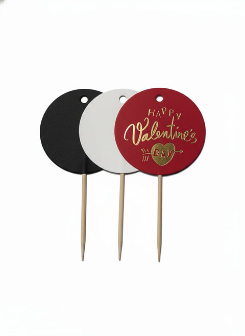 Happy Valentine's Day Cupcake Topper Picks (Pack of 6)