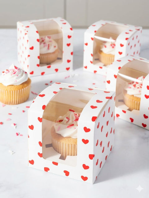 Valentines Treat Boxes - Love Hearts (Pack of 4)