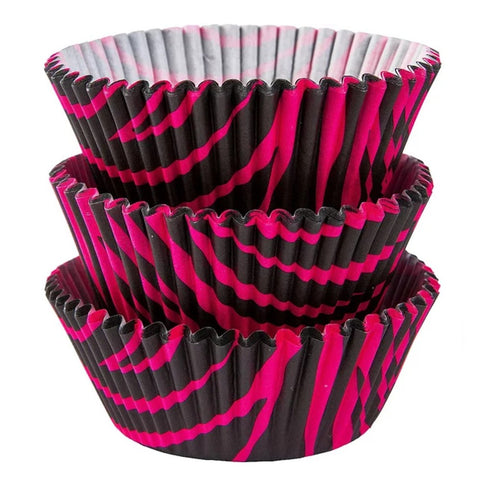 Wilton Pink and Black Zebra Bakings Cups (Pack of 75)