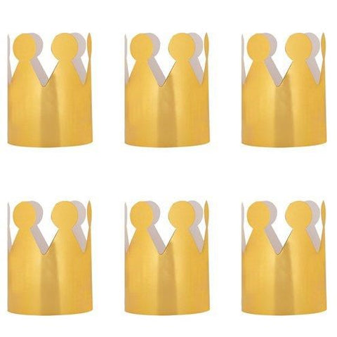 Gold Mini Crowns (Pack of 6)