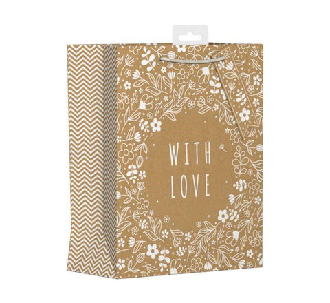 Floral Kraft Medium Gift Bag