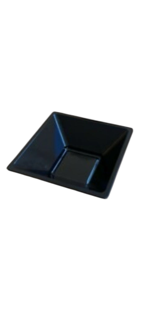 Black Square Plastic Bowls 12x12cm (Pack of 15)
