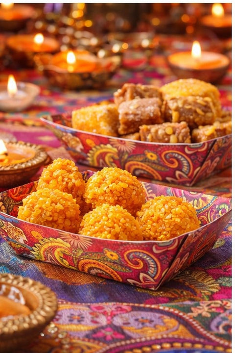 Small Bollywood Food Tray - 171x100x38mm, 25 Pack