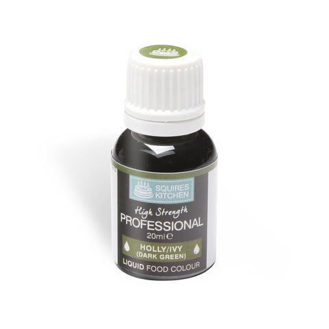 Squires Kitchen Professional Food Colour Liquid 20ml Holly/Ivy (Dark Green)