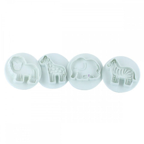 Cake Star Plunger Cutter Jungle Animals - 4 Piece