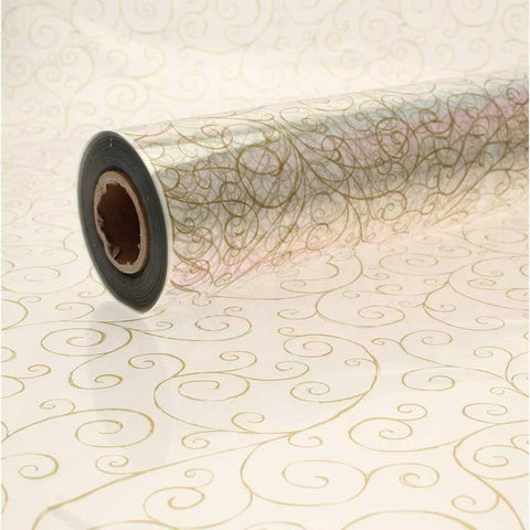 100M X 80Cm Gold Scroll Film Roll