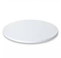 Olbaa Round Slim MDF Cake Board, 5mm Thick - White