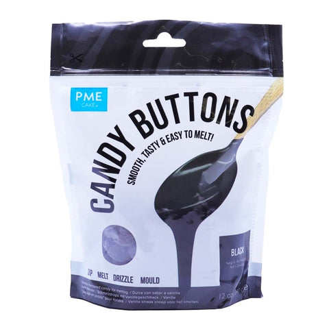 PME Candy Buttons - Black (10oz)