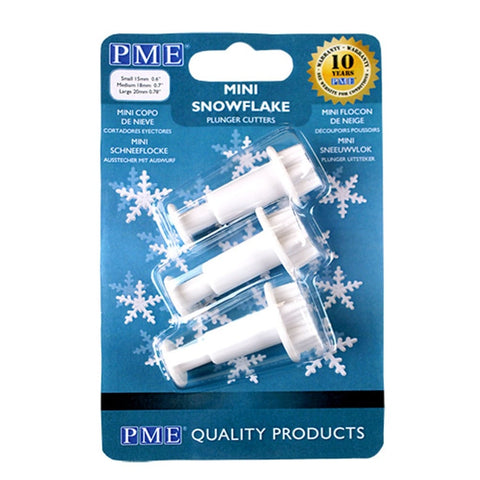 Mini Snowflake Plunger Cutters - Set of 3 []