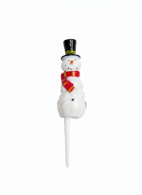Snowman Figure Topper (Red and Yellow Scarf)