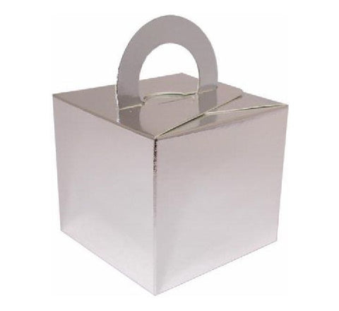 Silver Balloon /favour Box x10